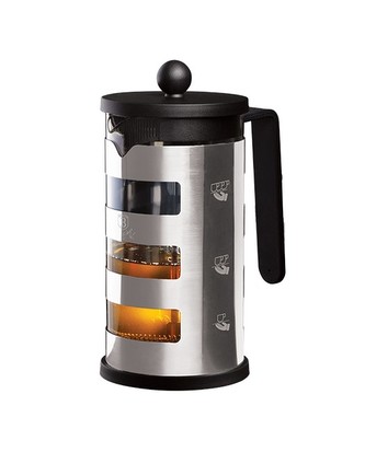 Kanvica na čaj a kávu french press 600 ml Black Silver Collection