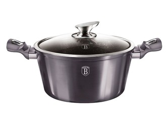 Kastrol s poklicí s mramorovým povrchem 24 cm Carbon PRO Line