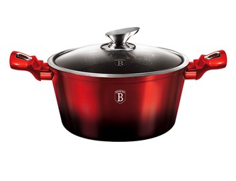 Kastrol s mramorovým povrchem 28 cm Black Burgundy Metallic Line BERLINGERHAUS BH-1938