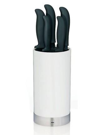 Sada kuchyňských nožů 5 ks ve stojanu ACIDA bílá KELA KL-11286