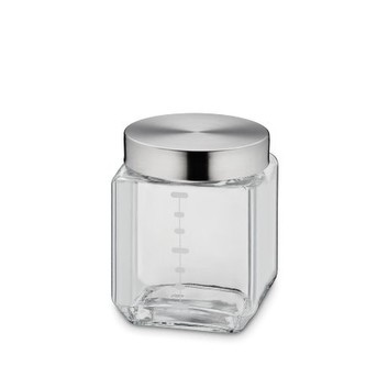Dóza skladovací sklo / nerez ISA 1 l