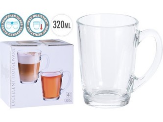 Hrnček z termoskla 320 ml sada 4 ks