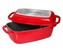 Pekáč z litého hliníku s víkem 32 cm červená STONELINE WX-13175