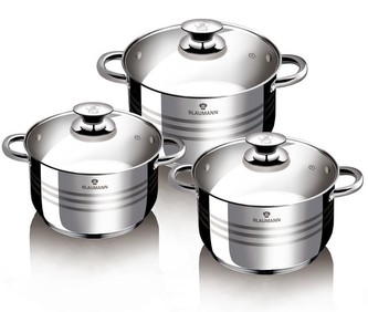 Sada nádobí nerez 6 ks Gourmet line BLAUMANN BL-3174