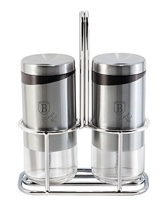 Solnička a pepřenka ve stojanu nerez BERLINGERHAUS BH-1993
