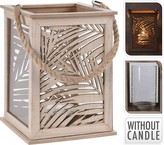 Lucerna dřevěná se vzorem 18 x 25,5 cm