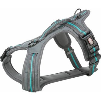 FUSION cestovní postroj - grafit/oceán - L-XL:72-89cm/30mm