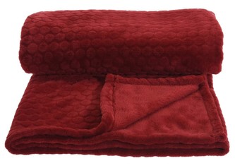 Deka mikroflanel měkká 160 x 130 cm červená