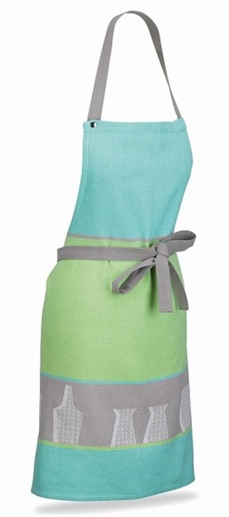 Zástěra CARLA 100%bavlna tyrkysová/mentolová KELA KL-12275