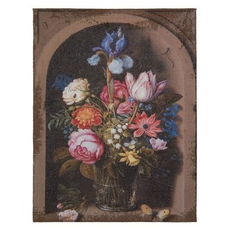 Obraz na plátně VASE WITH FLOWERS