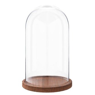 Skleněný poklop s podtáckem Ø 18*28 cm