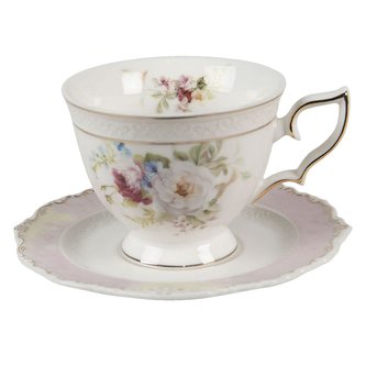 Porcelánový šálek s podšálkem