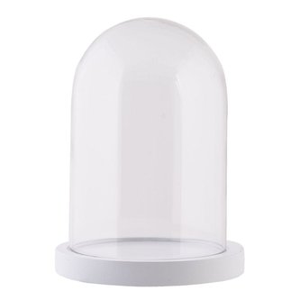 Skleněný poklop s podtáckem Ø 12*17 cm