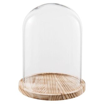 Skleněný poklop s podtáckem Ø 23*29 cm