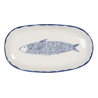 Plochá keramická mísa NAUTICAL FISH
