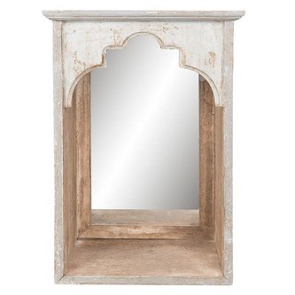 Nástěnné zrcadlo s poličkou