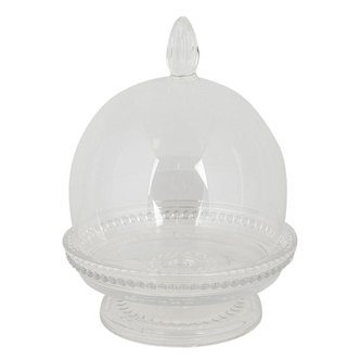 Skleněná miska s poklopem Ø 12*17 cm