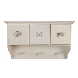 Nástěnný věšák s šuplíky