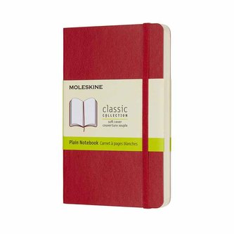 Moleskine: Zápisník měkký čistý červený S