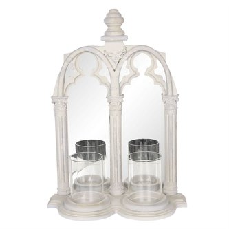 Nástěnné zrcadlo se svícny