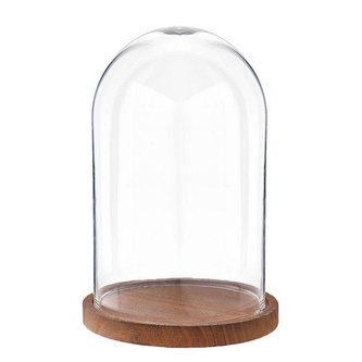 Skleněný poklop s podtáckem Ø 17*25 cm