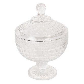 Skleněná dóza na stopce