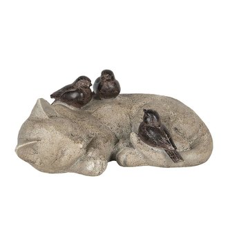 Dekorativní kočka s ptáčky