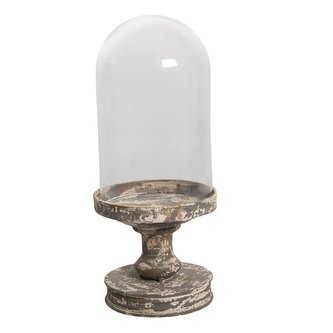 Skleněný poklop na podstavci Ø 16*38 cm