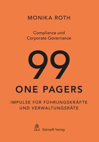 Compliance und Corporate Governance - 99 One Pagers