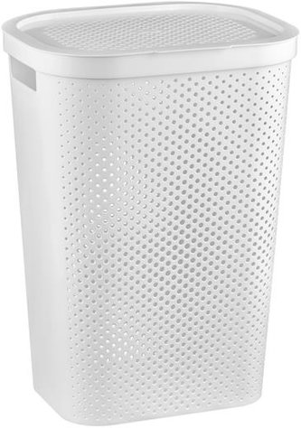 Koš na prádlo Curver Infinity Dots 60L bílý