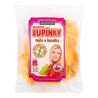 Lupínky amarantové rajče a bazalka bezlepkové 65 g   MCL
