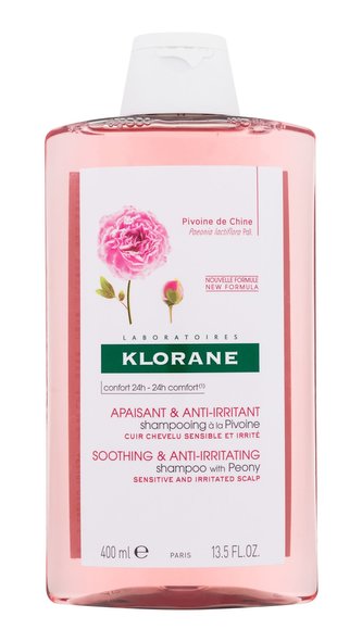 Klorane Zklidňující šampon pro citlivou pokožku hlavy Pivoňka (Soothing & Anti-Irritating Shampoo) Objem 400 ml woman
