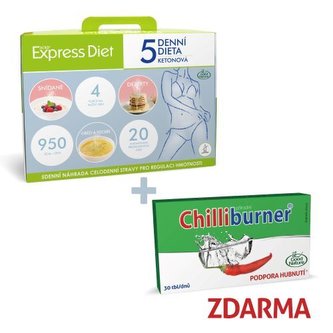 Good Nature 5denní proteinová ketonová dieta na hubnutí Express Diet 20×59 g – nová receptura bez laktózy + Chilliburner 30 tbl ZDARMA