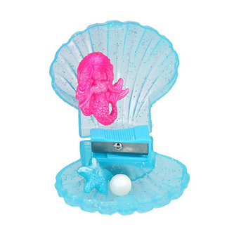 Ořezávátko s gumou Fantasy Model, Modrá mušle