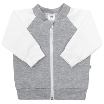 Kojenecká tepláková mikina New Baby The Best šedá - velikost 74 (6-9m)