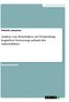 Analyse von Heuristiken zur Vermeidung kognitiver Verzerrung anhand des Ankereffektes