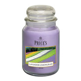 Svíčka ve skleněné dóze Price´s Candles, Levandule a citronová tráva, 630 g
