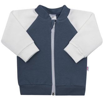 Kojenecká tepláková mikina New Baby The Best grafitová - velikost 74 (6-9m)