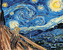 Malování podle čísel - VÝKŘIK NA HVĚZDNOU NOC - INSPIRACE VAN GOGHEM - 80x100 cm, vypnuté plátno na rám