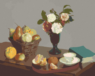 Malování podle čísel - ZÁTIŠÍ (H. FANTIN-LATOUR) - 80x100 cm, vypnuté plátno na rám