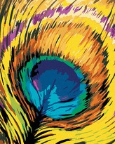 Malování podle čísel - PAVÍ BRK - 80x100 cm, vypnuté plátno na rám