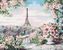 Malování podle čísel - EIFFELOVA VĚŽ Z BALKÓNU - 80x100 cm, vypnuté plátno na rám