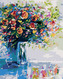 Malování podle čísel - KYTICE ČERSTVÝCH KVĚTIN - 80x100 cm, bez rámu a bez vypnutí plátna