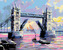 Malování podle čísel - TOWER BRIDGE LONDÝN - 80x100 cm, bez rámu a bez vypnutí plátna