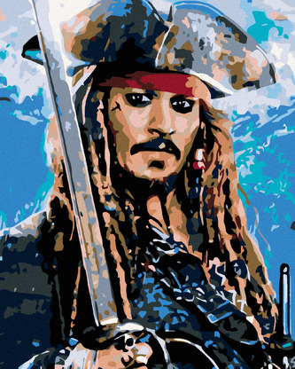 Malování podle čísel - JACK SPARROW II - 80x100 cm, vypnuté plátno na rám