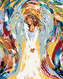 Malování podle čísel - BAREVNÝ ANDĚL - 80x100 cm, vypnuté plátno na rám