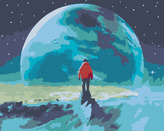 Malování podle čísel - MUŽ NA VRCHOLU HORY - 80x100 cm, bez rámu a bez vypnutí plátna