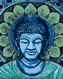 Malování podle čísel - ZELENOMODRÝ BUDDHA - 40x50 cm, bez rámu a bez vypnutí plátna