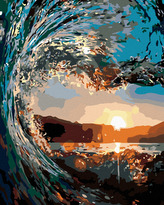 Malování podle čísel - VLNA - 80x100 cm, bez rámu a bez vypnutí plátna