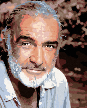 Malování podle čísel - SEAN CONNERY - 80x100 cm, bez rámu a bez vypnutí plátna